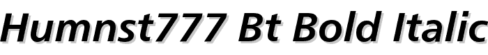 Humnst777 BT Bold Italic font